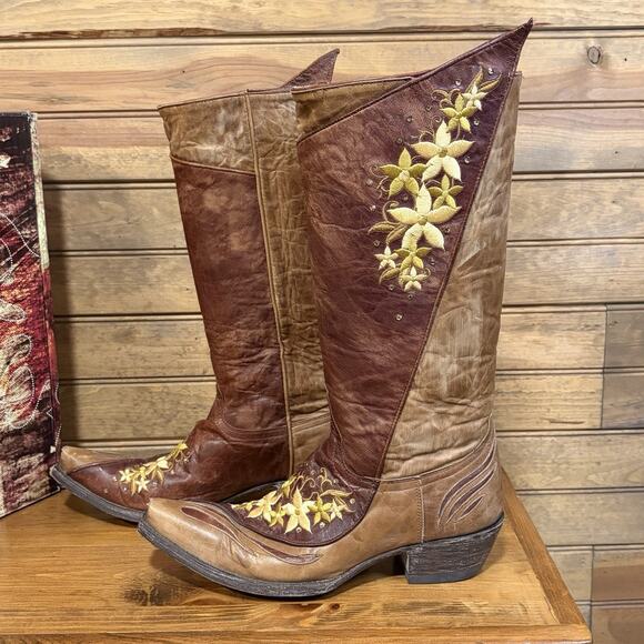 Old Gringo Women’s Western Boots Lila L-1052-3 Size 7B Two Tone Embroidery Bling - Picture 4 of 16